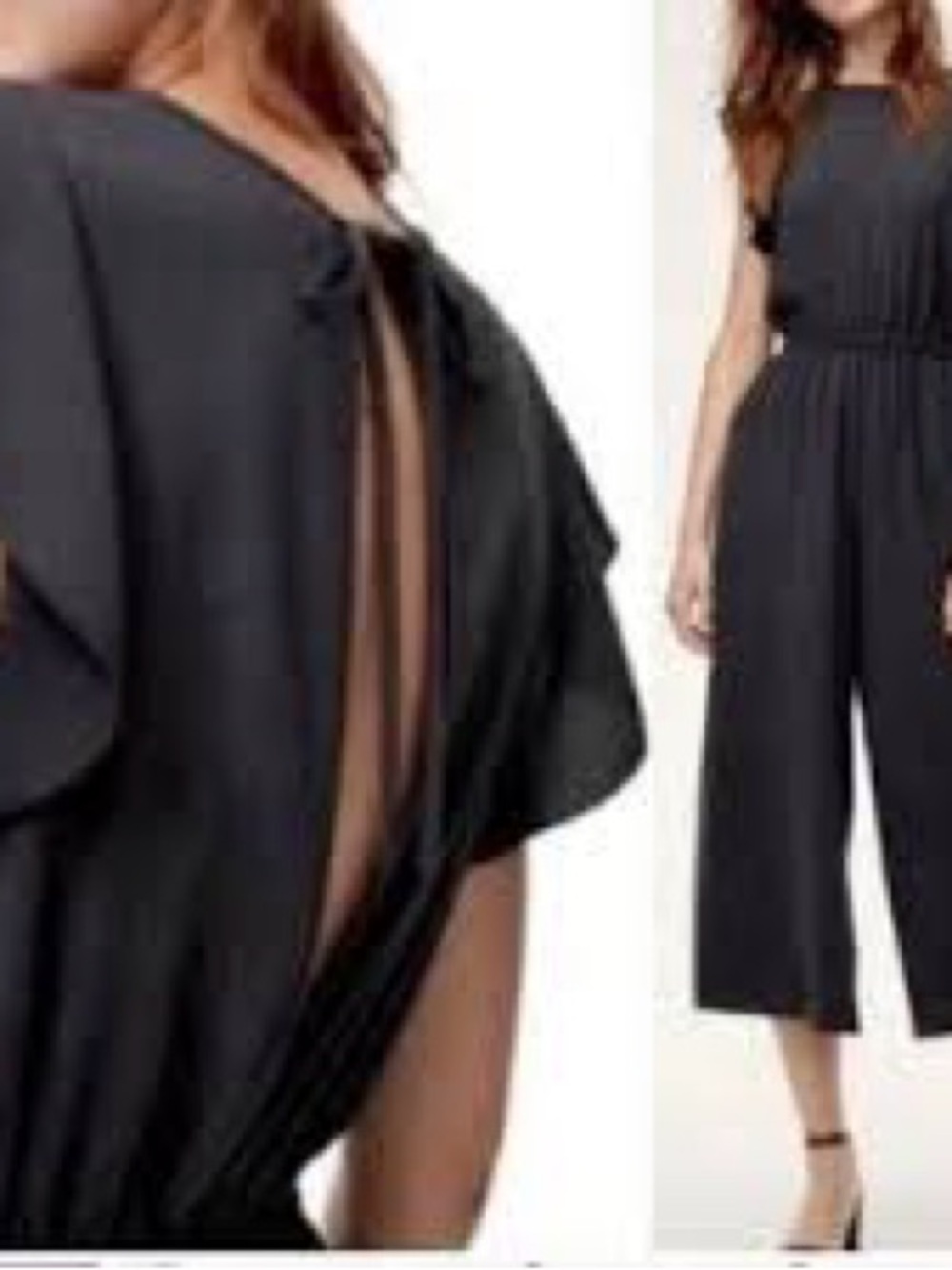 Aritzia Fluerette Wide-Leg Jumpsuit with Back Keyhole. Charcoal gray. Size XXS